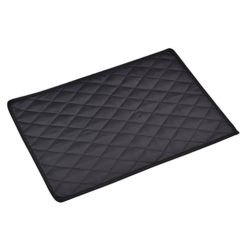 Pet Dog Multi-functional Mat Anti-slip Air Conditioner Pad Car Seat Cover Feeding Mat Floor Blanket for Various Sized Dogs Cats (Black L)