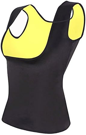Womens Hot Sweat Body Shaper Tummy Fat Burner Slimming Sauna Vest Weight Loss Shapewear Black No Zip