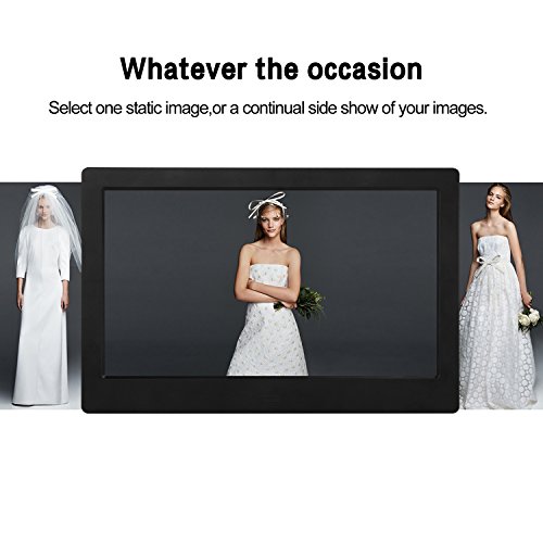Acecharming Digital Photo Frame 10 Inch Metal Frame Electronic Picture Frame High Definition(720P) Video/Audio Player LCD Display 1024x600 USB/SD/MS/MMC Slot Support with Wireless Remote Control - Thumbnail 5