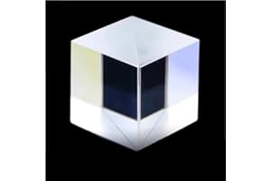 XQSYLE Crystal Optical Glass Cube Prism 3-50mm, Semi-Reflective Semi-Transparent Beamsplitter for Photography 1pc(5x5x5mm)