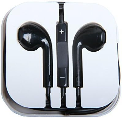 Phinetech New Design High Quality Earphones, Earpods, Earbuds with Remote Control and Microphone Compatible with all Apple Devices (Black) C01