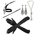 1920s Great Gatsby Accessories Set for Women,Costume Flapper Headpiece Headband,M1