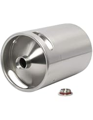 5L 170 Oz Beer Keg Growler,Stainless Steel Big Beer Bottle Craft Beer Barrel for Camping Hiking Homebrewing