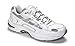 Vionic Women's Walker Classic Walking Shoes with Concealed Orthotic Arch Support White and Blue Leather 9 Medium US