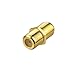 VCE Coaxial Cable Connector and Right Angle RG6 Coax Cable Extender, F-Type Gold Plated Adapter Female to Female for TV Cables, 4 Pack
