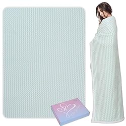 GCQC Sherpa Fleece Blanket, Checkered Grid Warmer
