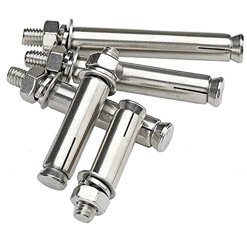 20X NUZAMAS M8x70mm Expansion Bolts 304 Stainless Steel Expansion Sleeve Anchor Bolt Heavy Duty Fixing Anchors for Screws Wall Building