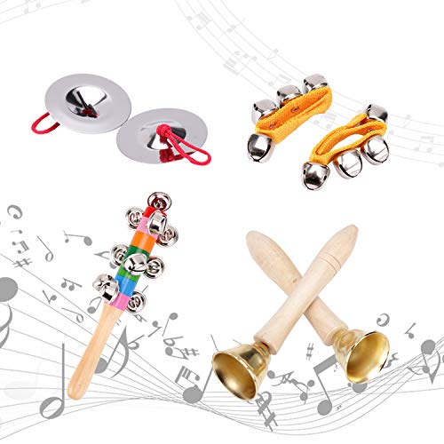 21 Pcs Toddler Musical Instruments Kit - Percussion Instruments Toy for Kids Preschool Educational, Musical Toys Set for Boys and Girls with Storage Backpack - 12 Types