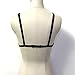 Hunputa Sexy Triangle Alluring Womens Harness Bra Elastic Cage Bra Strappy Hollow Out Bra Bustier (XL, Black)