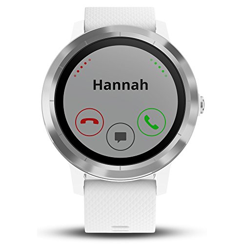 Beach Camera Garmin 010-01769-21 Vivoactive 3 GPS Fitness Smartwatch (White & Stainless) + 1 Year Extended Warranty