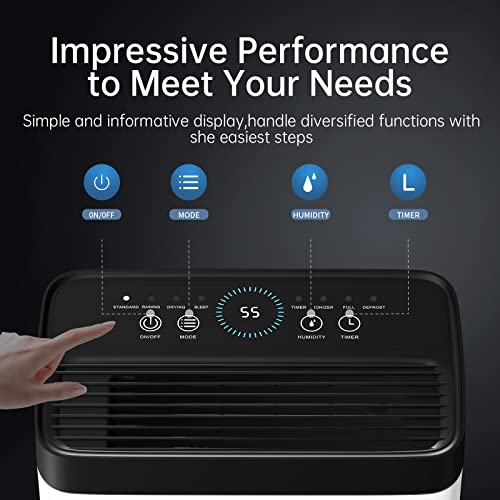 HUMSURE Dehumidifier 25 Pint 2,000 Sq. Ft, Basement Bathroom Bedroom