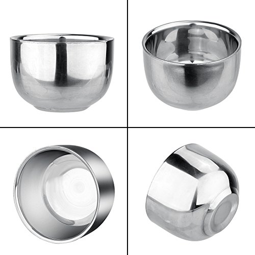 Globeagle Double Layer Soap Cup Heat Insulation Smooth Shaving Mug Bowl (200ML) - Thumbnail 3