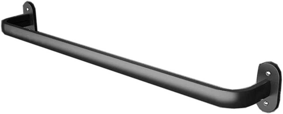 Toallero Espacio Simple Aluminio Negro Barra de Colgar Almacenamiento