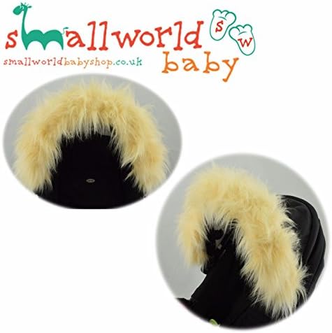Boys Girls Toffee Faux Fur Pram Pushchair Hood Trim Accessory (Next Day Dispatch)