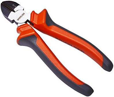 Spifflyer Diagonal Wire Cutters Pliers Cutting Pliers High Leverage 6 Inch, Cr-Ni Steel, Industrial Grade