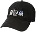 STAR WARS Dad Hat, Darth Vader, R2-D2 and Stormtrooper Cotton Adult Baseball Cap with Curved Brim, Black, One Size
