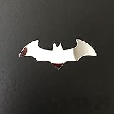 Wallner 2pcs in Set Batman Metal Decal Sticker Glitter for Cell Phone and Laptop (Silver)