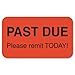 Medical Labels for Past Due, 7/8 x 1-1/2, Orange, 250/Roll