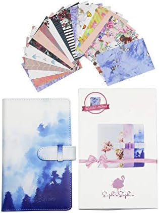 Instant Camera Photo Album Bundle with 96 2×3 Photo Pockets & 20 Different Designed Border Stickers – Compatible with Polaroid Mint Snap Touch Z2330 PIC-300P Canon Ivy CLIQ Instax Fujifilm (Blue)