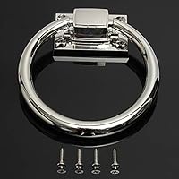 Jun Da Shiny Silver Stainless Steel Drop Pull Ring Wooden Door Knocker Chair Pulls Handle