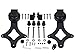 TMS TSQ09-Dark Black American Country Style Barn Wood Sliding Door Hardware Track Set