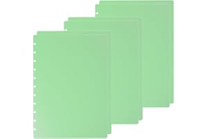 ITSYHPRO 3 Set Letter Discbound Notebook Covers DIY Disc Planner Candy Colors Compatible with Levenger Circa Arc TUL Eagle and Happy Planner(Green,Letter)