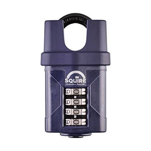 SQUIRE Combination Padlock. Patented Design Weatherproof Hardened Steel