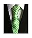 MINDENG Tartan Wool Tie Green Check Business Men's Silk Neckties Leisure Ties