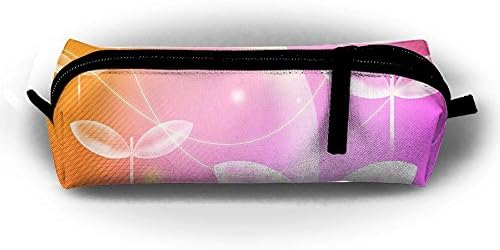 FJSLIE Young Colors Seedling Oxford Storage Bags Portable Student Pencil Calico Office Stationery Bag Zipper Wallets Makeup Multi-function Bag