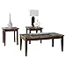 Signature Design by Ashley - Theo Faux Marble Occasional Table Set - Includes Cocktail Table & 2 End Tables, Warm Brown