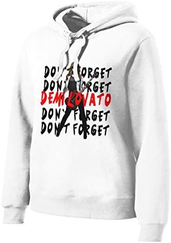 Latoshachase Womans Demi Lovato Don't Forget Music Band Long Sleeved Casual Hooded Hooded Gift