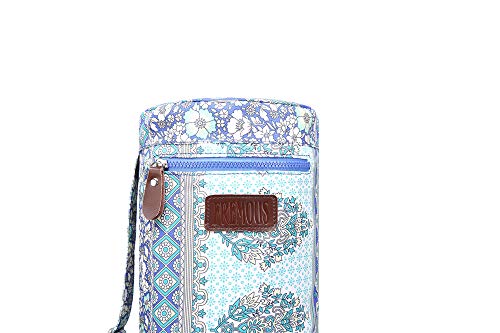 Fremous Yoga Mat Bag,Full-Zip Exercise Yoga Mat Carry Bag for Women and Men - Double Storage Pocket,Easy Access Zipper, Adjustable Shoulder Strap and Handle,Fits Most Mats(Floral)