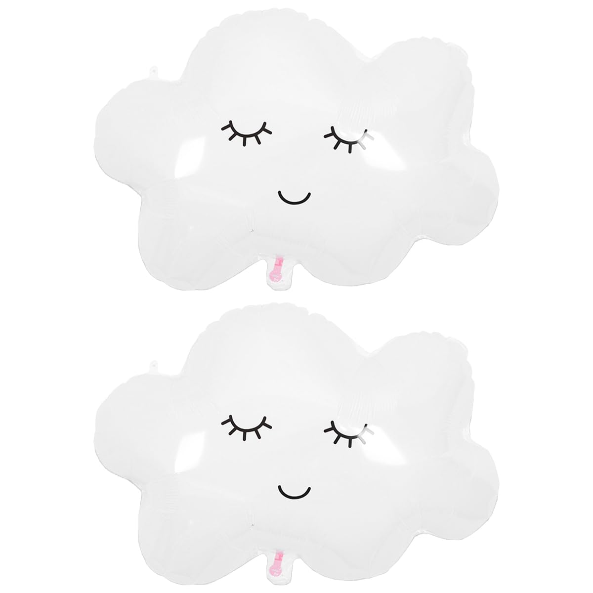 ANCLLO 2Pcs White Cloud Balloon Foil Balloons for Birthday Shower Party
