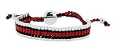 Red Black, and Silver String 5 to 10 Inches Linked Bars Adjustable Friendship Bracelet