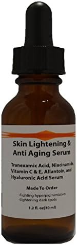 Skin Lightening & Anti Aging Serum w/ Tranexamic Acid, B3, Allantoin, and Hyaluronic Acid (1.2oz)