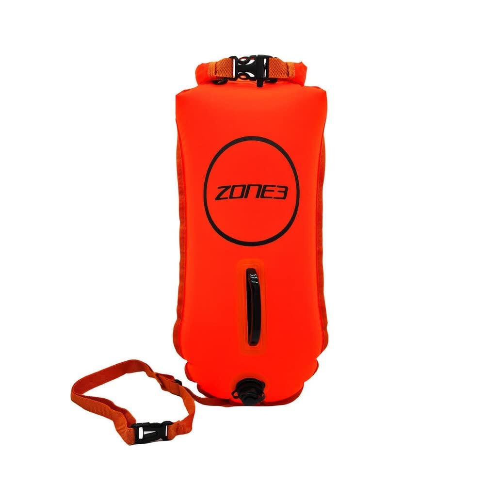 ZONE3 Swim Safety Buoy/Dry Bag 28L (Hi Vis Orange)