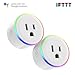 OMOTON [2 Pack] LED Wifi Smart Plug compatible with Amazon Alexa, Google Home, IFTTT, Wireless Socket Outlet Remotely Controls your Devices from anywhere, No Hub Required(Android/IOS)