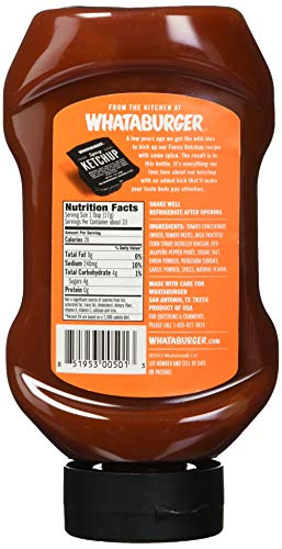 Whataburger Condiments (Pack of 1) (Spicy Ketchup 20oz)