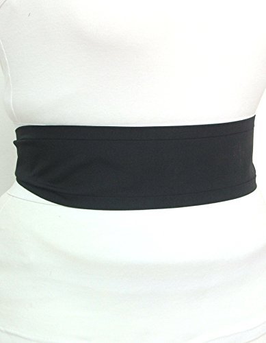 black fabric belt for dress