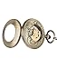 Retro Bronze Automatic Mechanical Pocket Watch Arabic Numerals Chain Creative Transparent Glass Cover