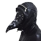 Steampunk Plague Beak Mask Gothic Cosplay Retro Doctor Bird Mask (Black)