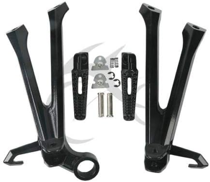 Motorcycle Rear Passenger Foot Pegs Footrest Bracket For Suzuki Gsxr 600 750 2011-2018 2012 Two Colors (Black)
