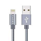 iPhone Cable, CRONA iPhone Charging Cable 4 Pack (6ft/6ft/3ft/1ft ) Nylon Braided Lightning Cable for iPhone X/ 8/8 Plus 7/7 Plus/ 6s/6s Plus /6 /6 Plus/5/5S iPad and iPod (Gray)
