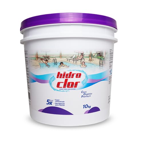 CLORO ORGÂNICO PREMIUM 56% HIDROCLOR 10Kg para Piscina, Desinfetante Concentrado, Estabilizado, 56% Teor Ativo de Cloro