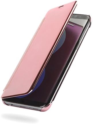 Sinwo Smart window Sleep Wake UP Flip Leather Case Acrylic Cover For Samsung Galaxy S8 Plus (Pink)