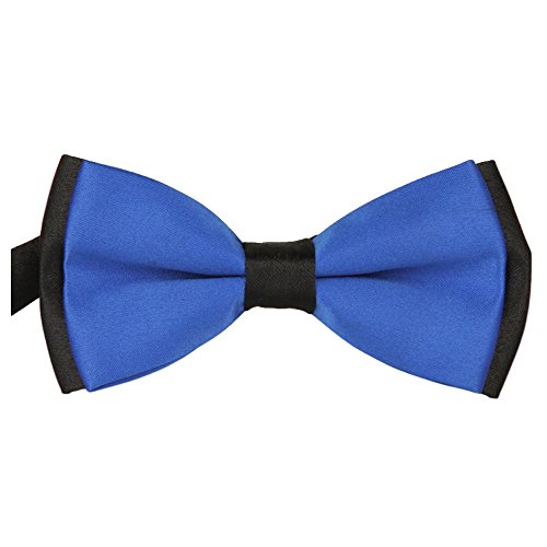Gazebo Green Pre-Tied Silky Dual Tone Bow Tie (Sapphire & Black)