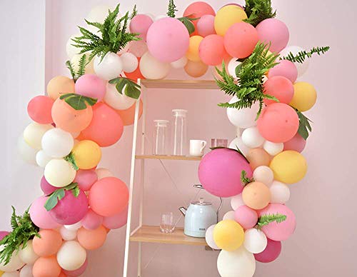 Pink Balloons Arch&Garland Kit/90pcs Pastel Pink Party Balloons Macaron 9 Colors/for Wedding, Baby Shower, Graduation, Anniversary Organic Party Decorations