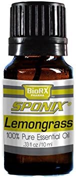 Aromatherapy Sponix Lemongrass Essential Oil - High Quality Therapeutic Grade Oil - 100% Pure and Natural - 10 mL