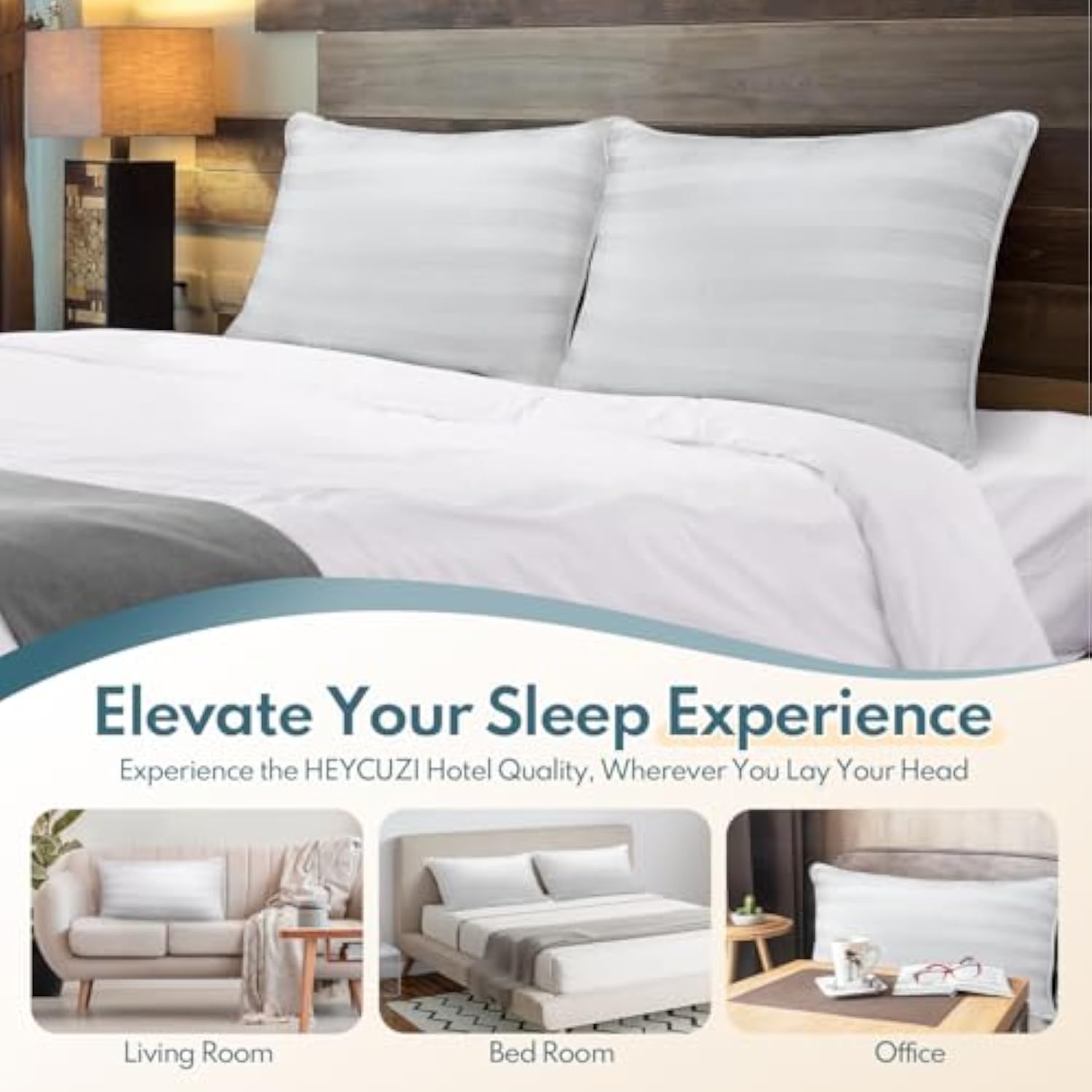 酒店睡眠枕 (2件装 / 大号柔软) 78%OFF