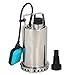 SUPER DEAL Submersible pump Stainless Steel Sump Pump Dirty/Clean Water Pump Pool Utility Pump w/ 25ft Cable and Float Switch (Stainless Steel)